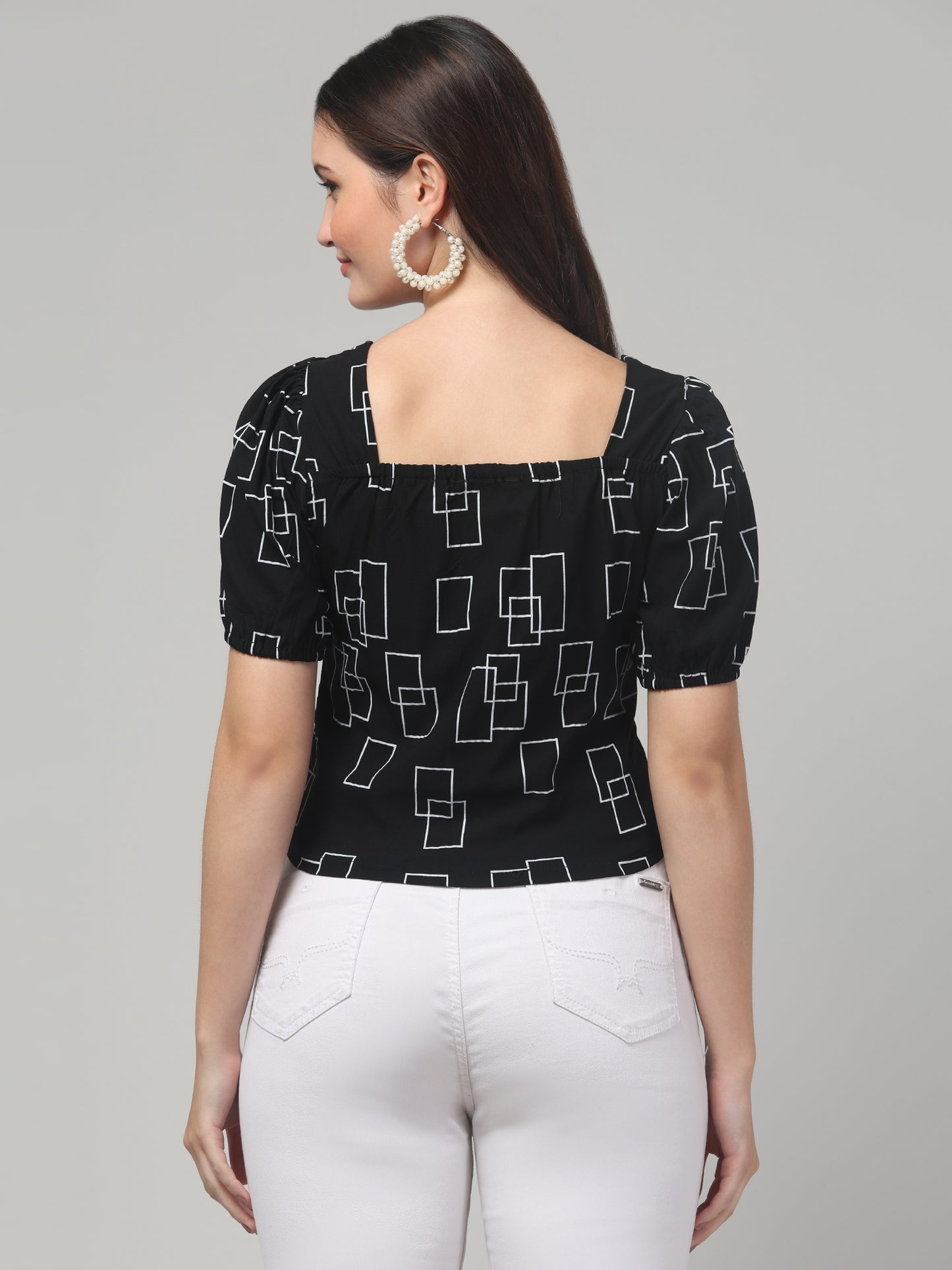 Black Short Top For Womens