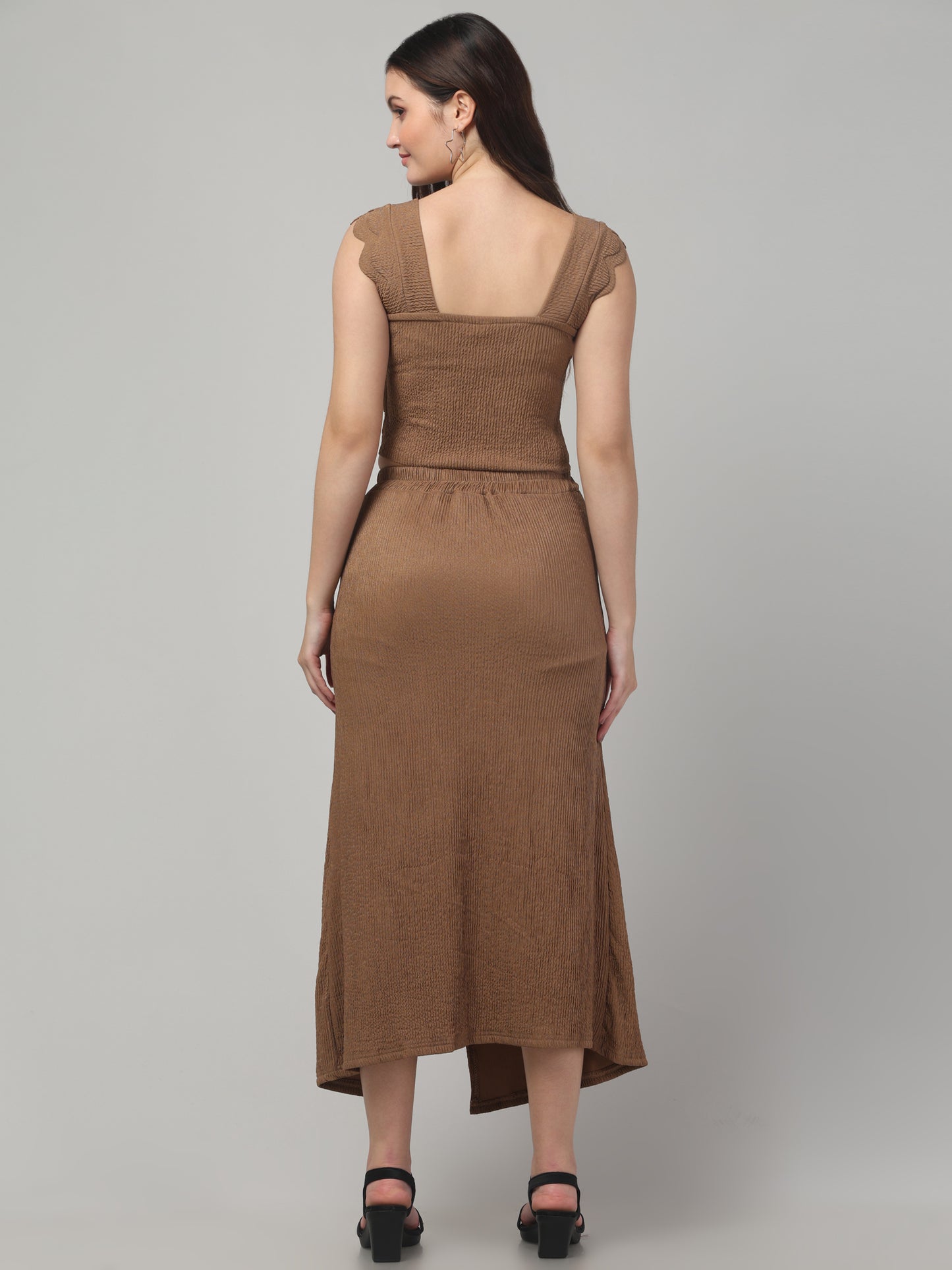 Brown Party Wear Co ord Set For Womens