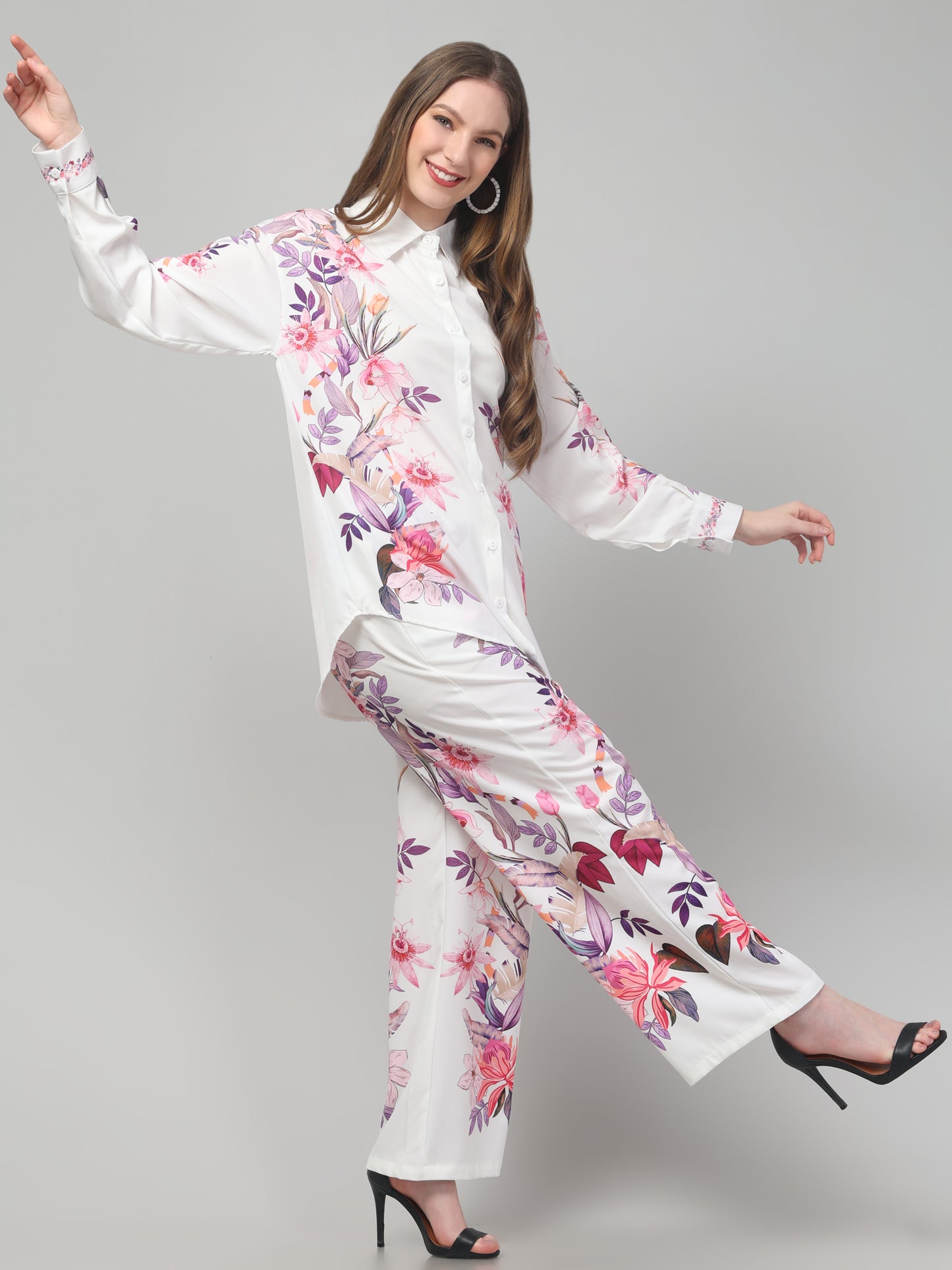 Blossom White Printed Co ord Set
