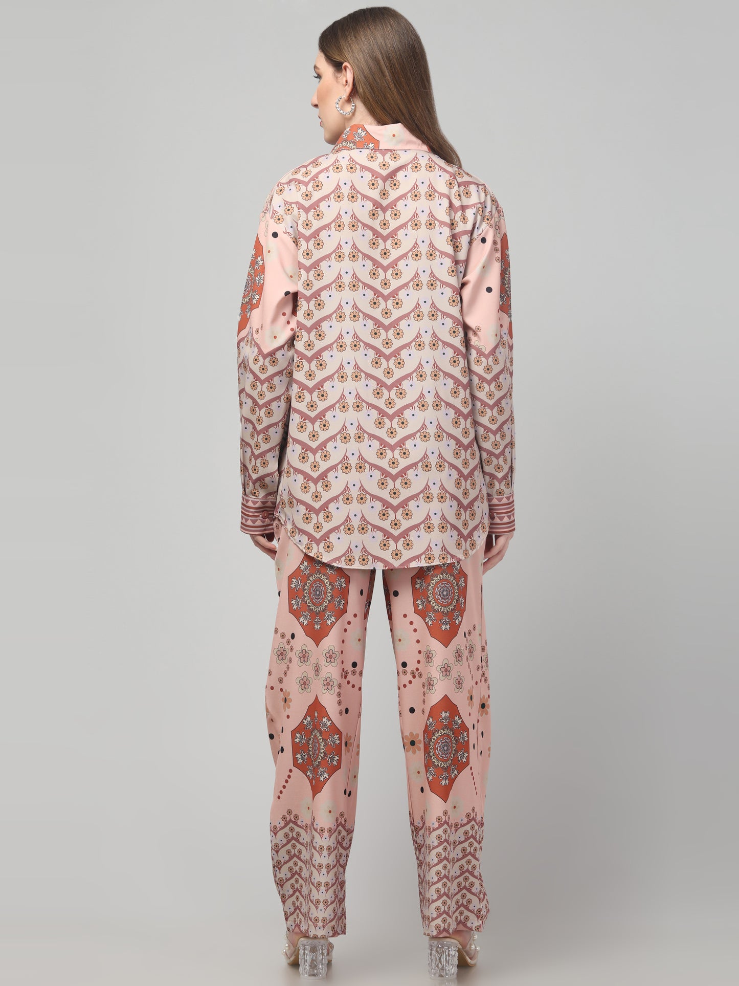 Brown Printed Co ord Set