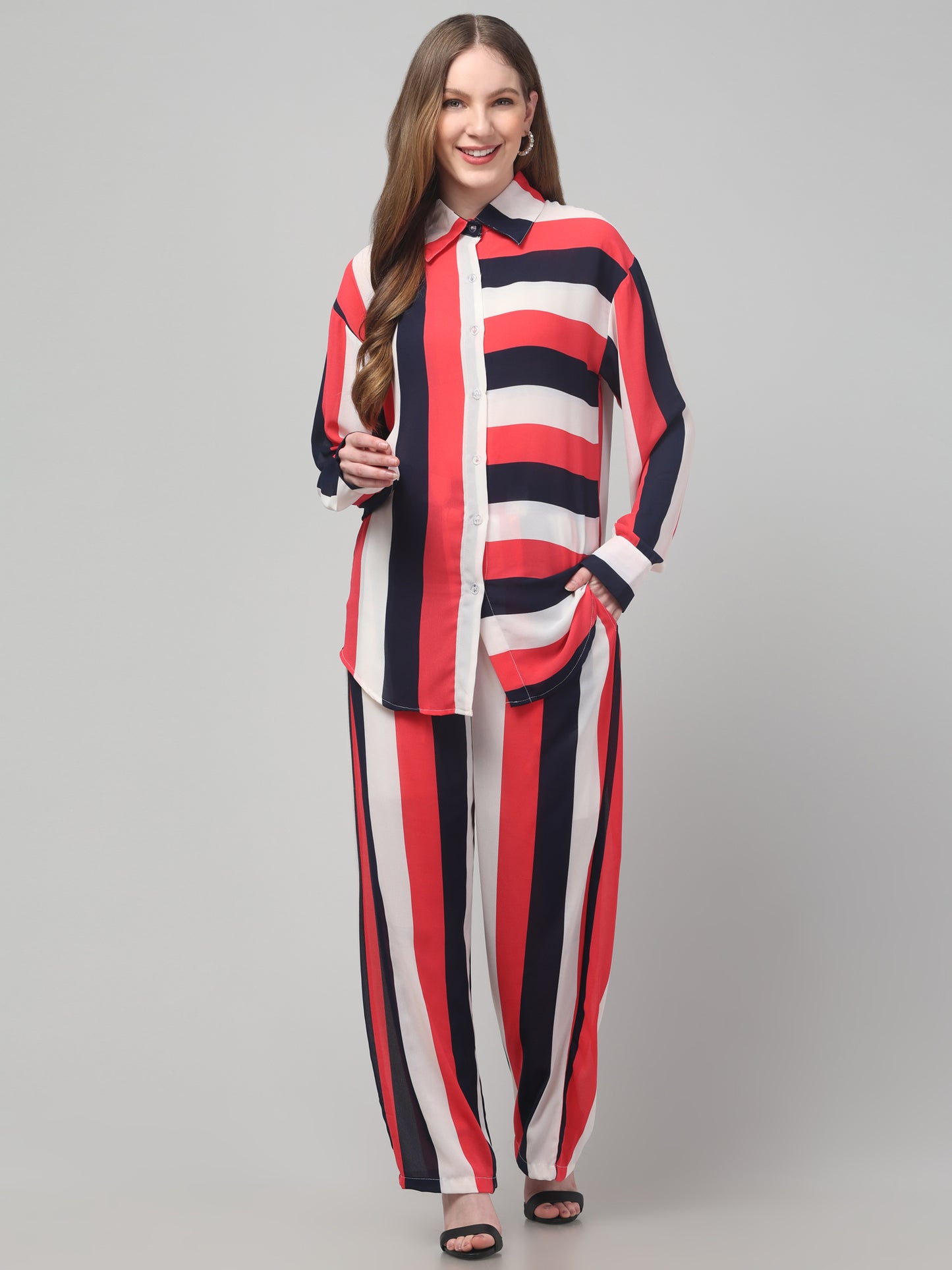 Striped Pink Co ord Set