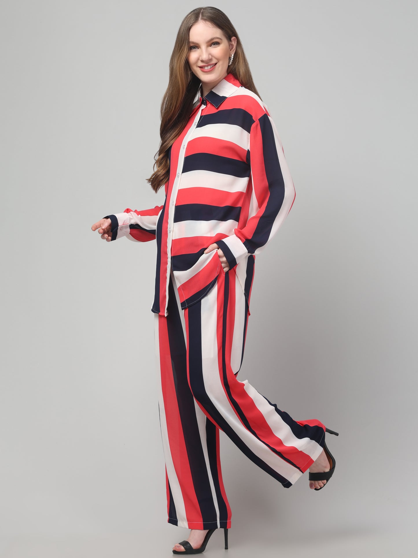 Striped Pink Co ord Set