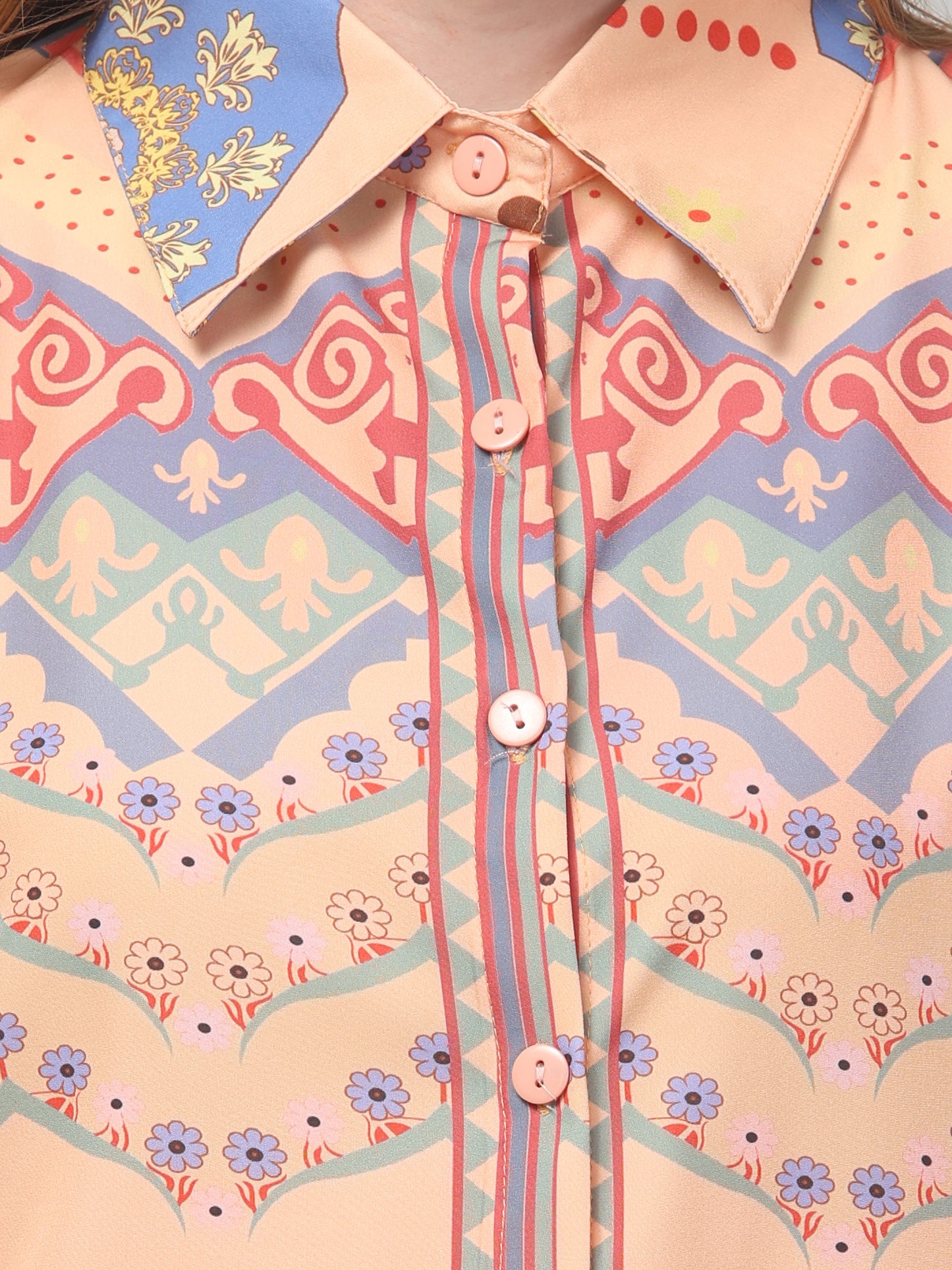 Peach Printed Co ord Set