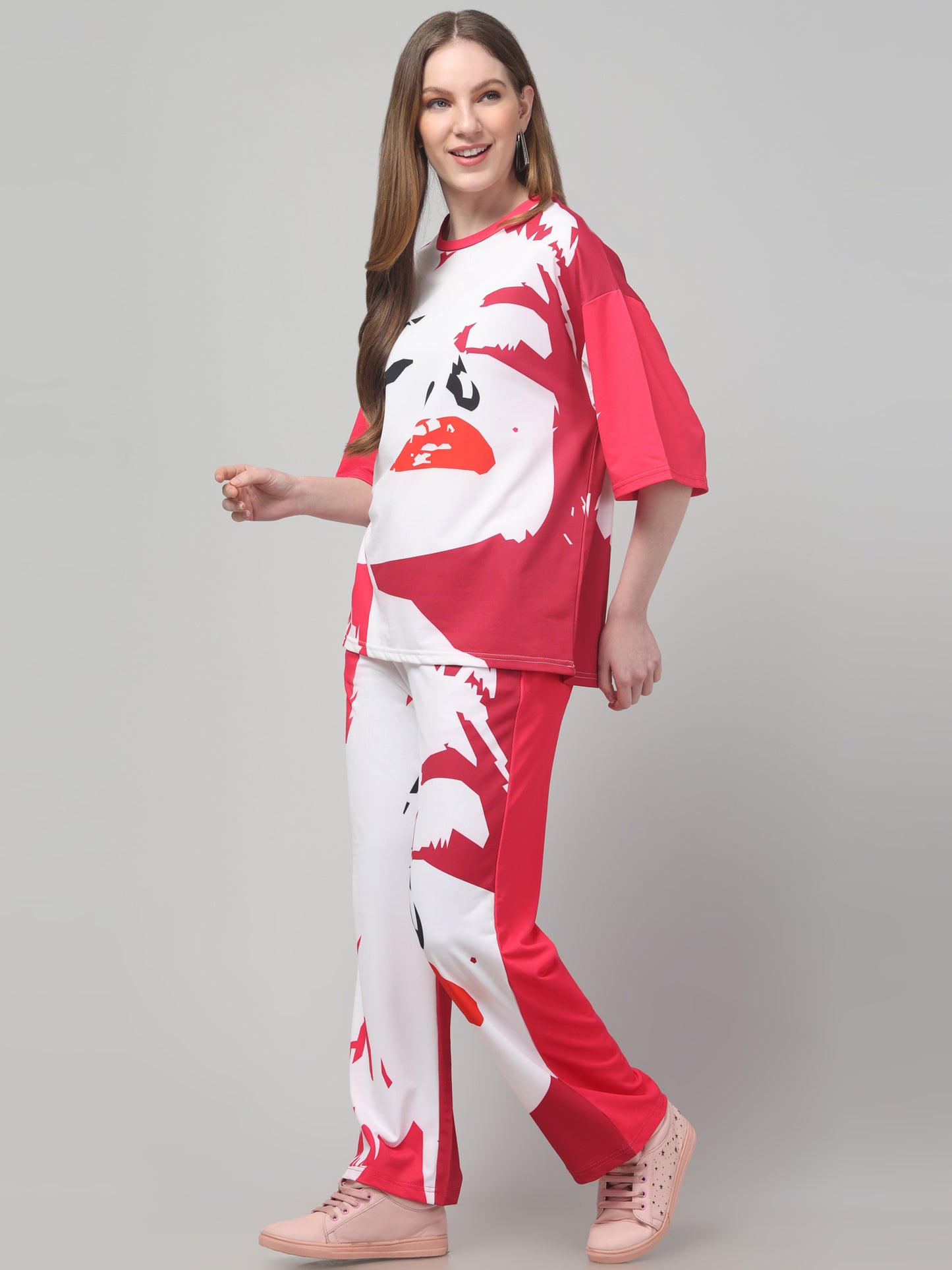 Red All Over Print Co ord Set