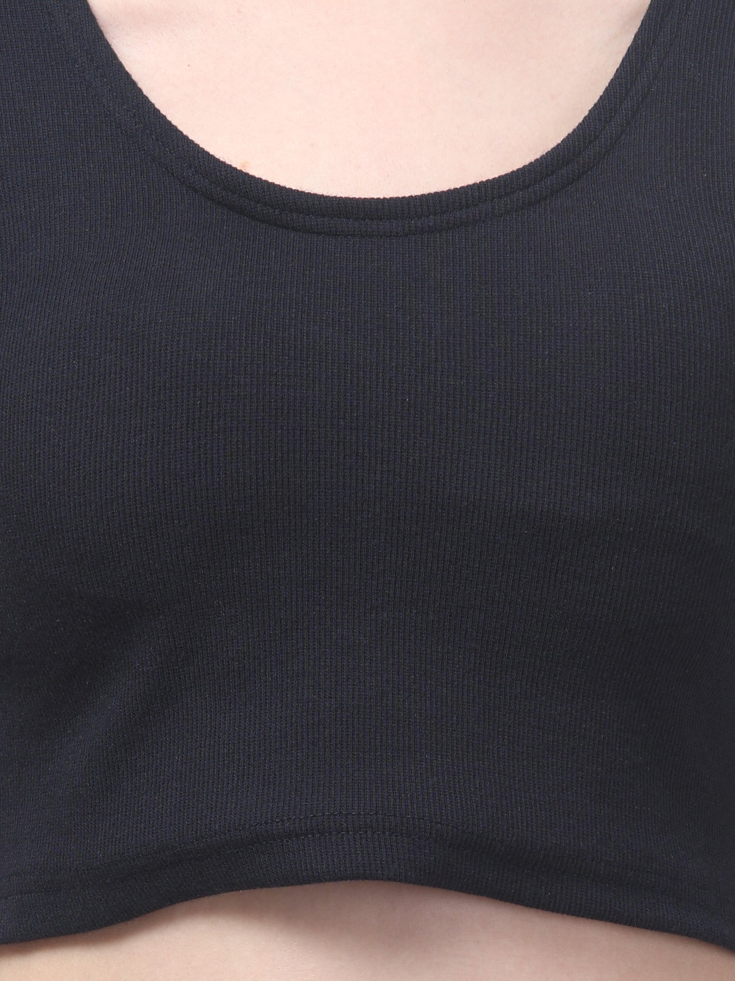 Blue Half Sleeve Crop Top For Womens