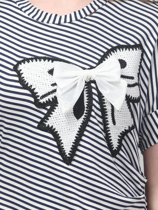 Black Slit Midi Dress For Womens