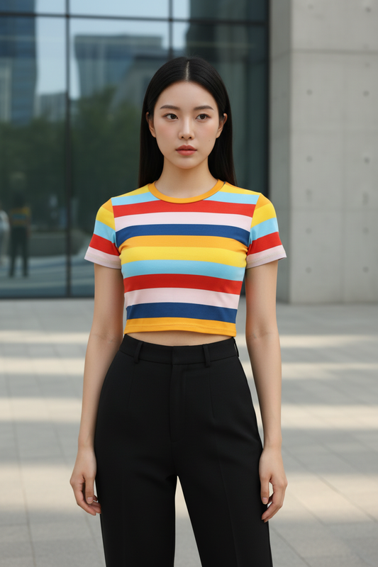 Clobulk Stripe Top (Set of 30 PC - 6 Colour)- ₹182/ per pc