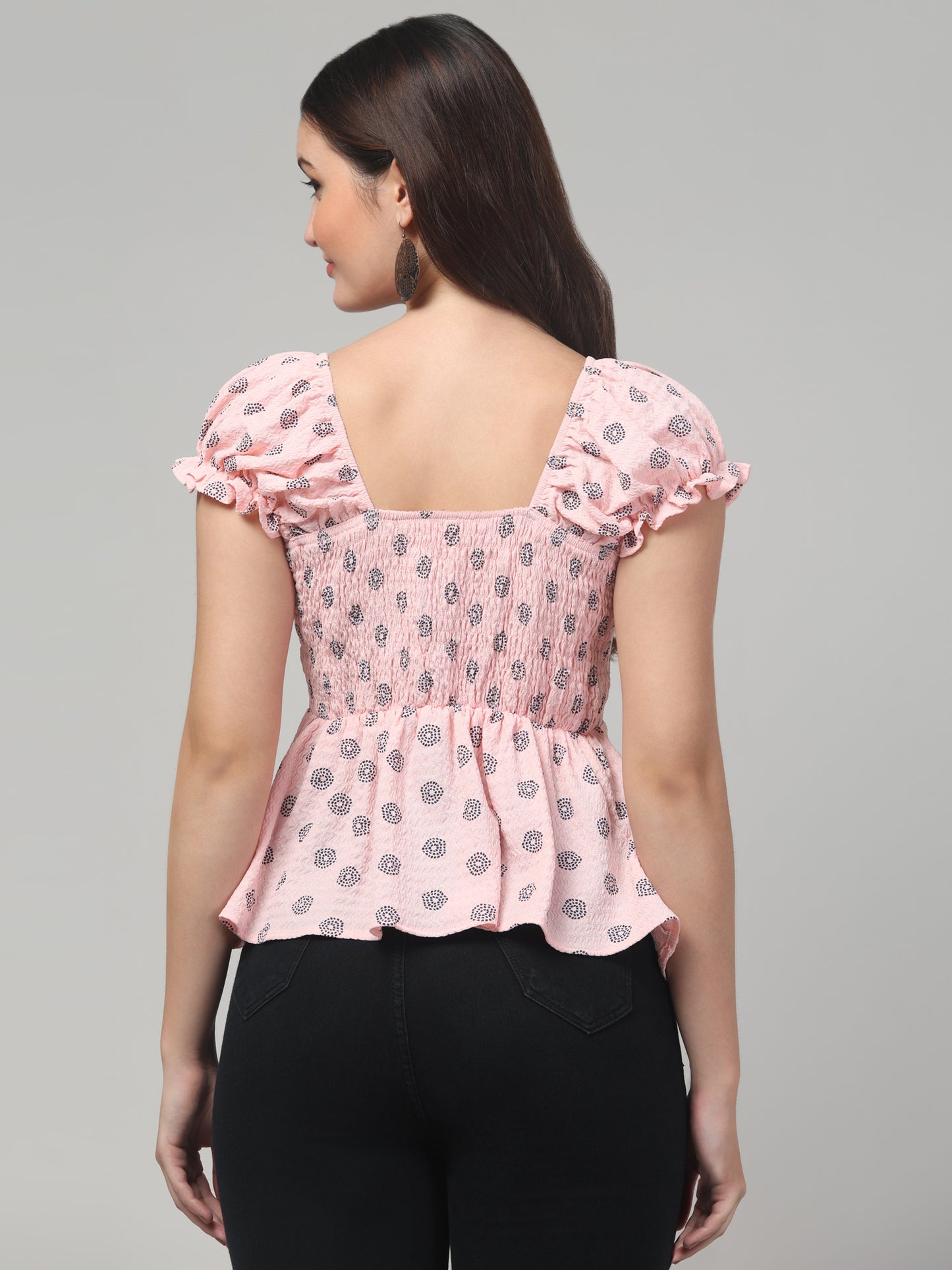 Cute Half Sleeve Fitted Top For Womens
