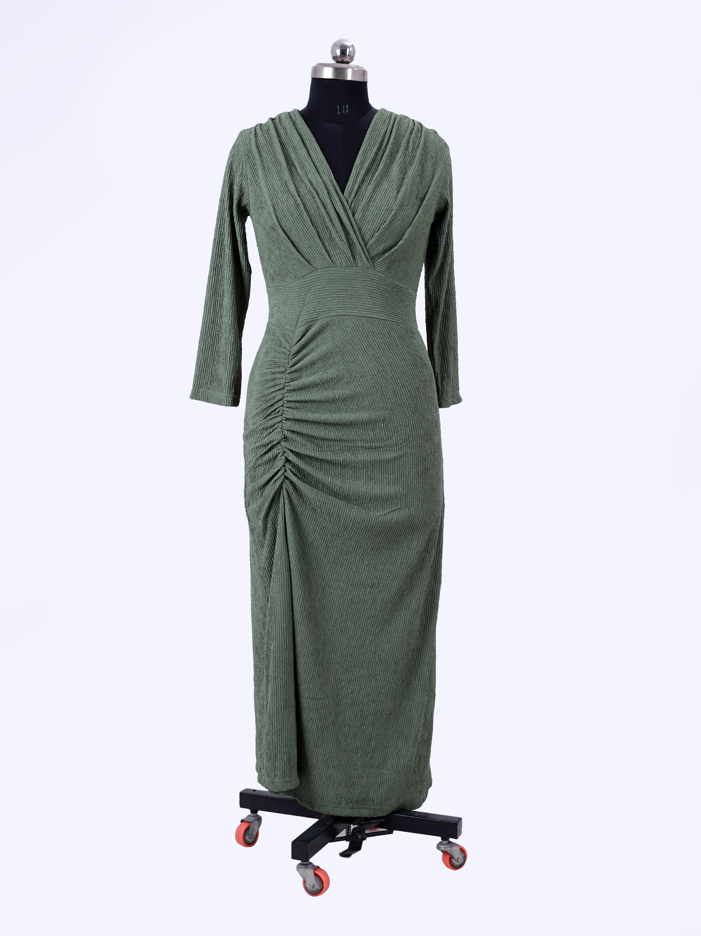 Olive Long Western Dress For Womens