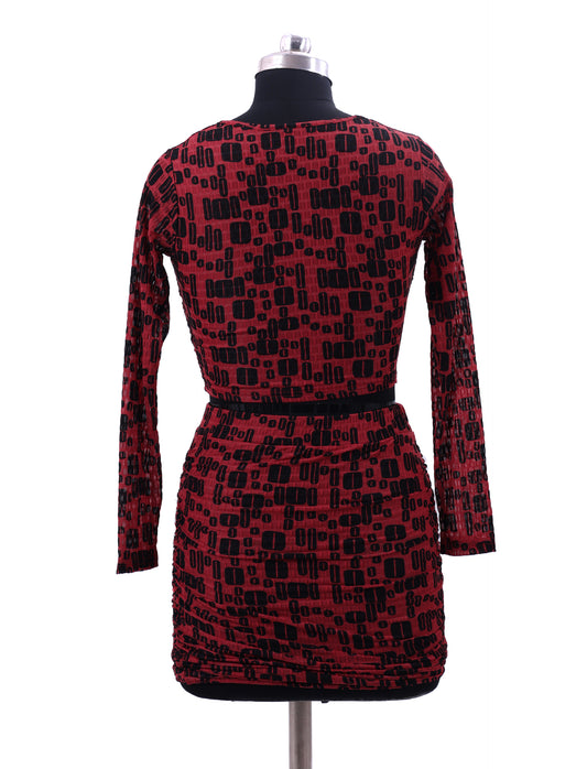 Maroon Party Wear Co ord Set For Womens
