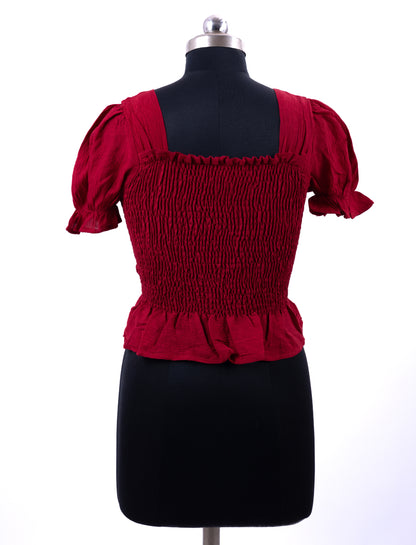 Maroon Party Top For Womens