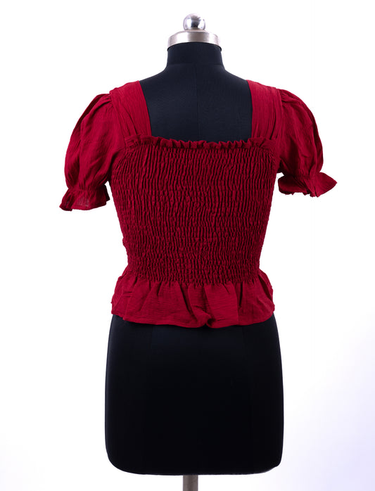 Maroon Party Top For Womens