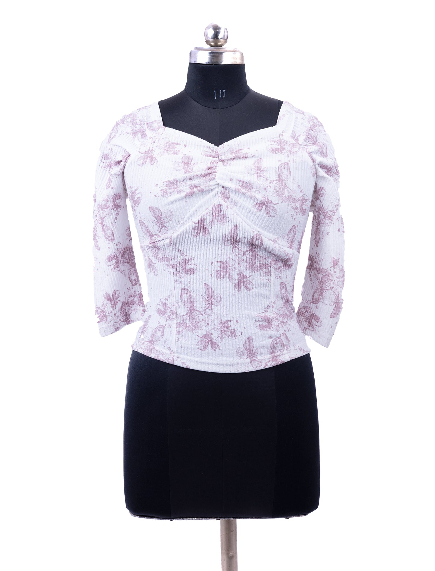 Floral Pink Printed Western Top For Womens