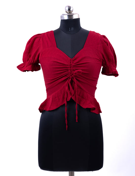 Maroon Party Top For Womens