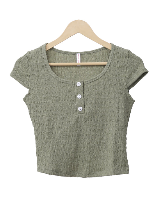 Olive Summer Top For Womens