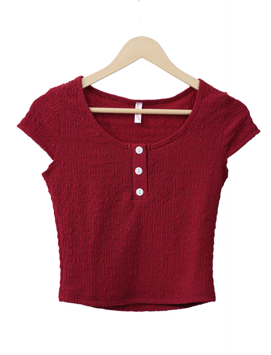 Maroon Summer Top For Womens