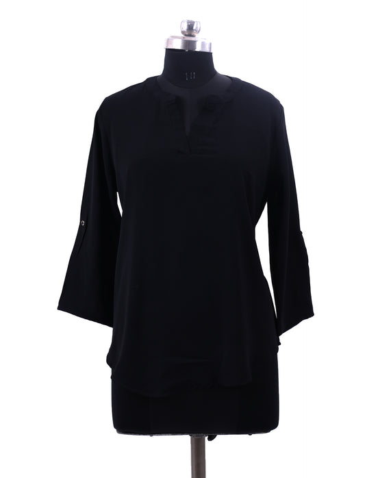 Black Cute Tunic Top For Women