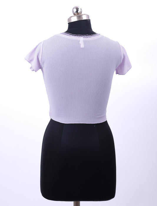 Purple Korean Top For Women