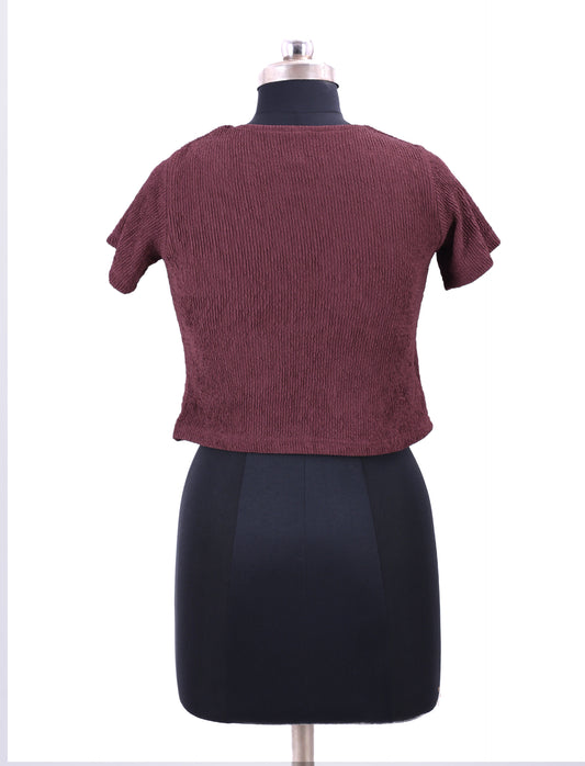 Mauve Western Top For Womens
