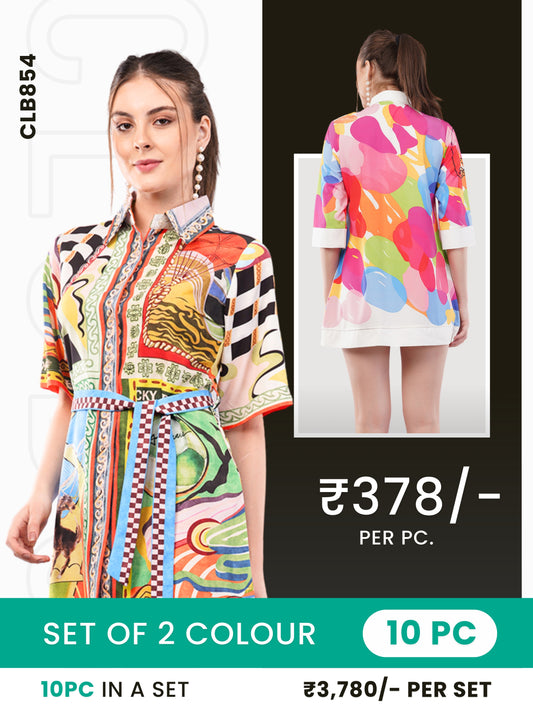 Clobulk Women Dress (Set of 10PC - 2 Colour)- ₹378/per pc