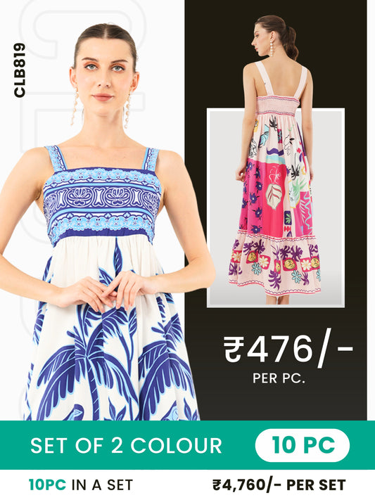 Clobulk Women Dress (Set of 10PC - 2 Colour)- ₹476/ per pc