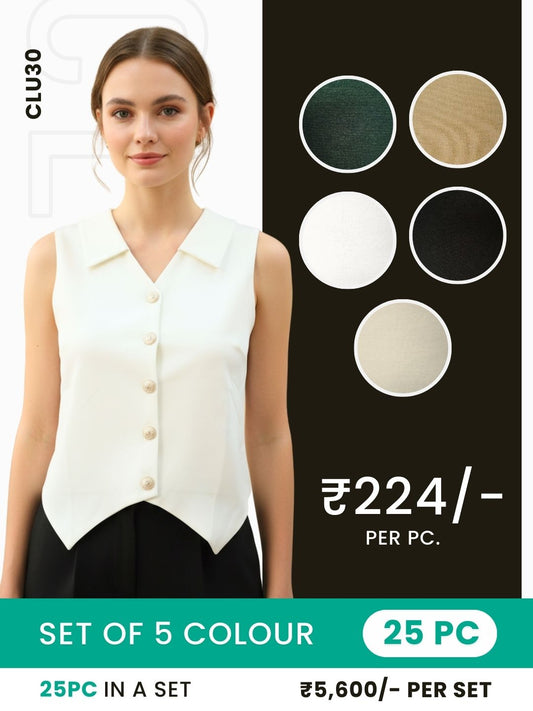 Clobulk Women Top (Set of 25 Pc- 5 Colour)- ₹224/ per pc