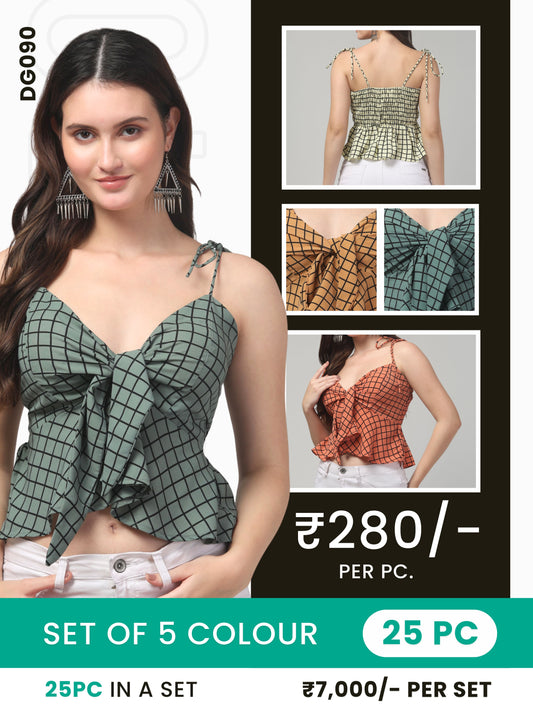 Clobulk Women Top (Set of 25Pc - 5 Colour)- ₹280/ per pc