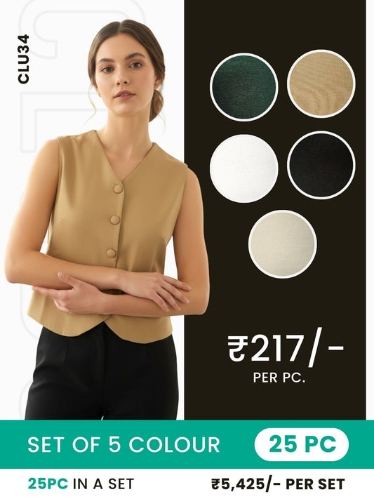 Clobulk Women Top (Set of 25 Pc- 5 Colour)- ₹217/ per pc