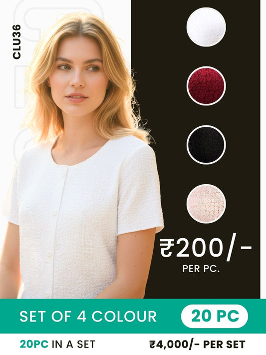 Clobulk Women Top (Set of 20 Pc- 4 Colour)- ₹200/ per pc