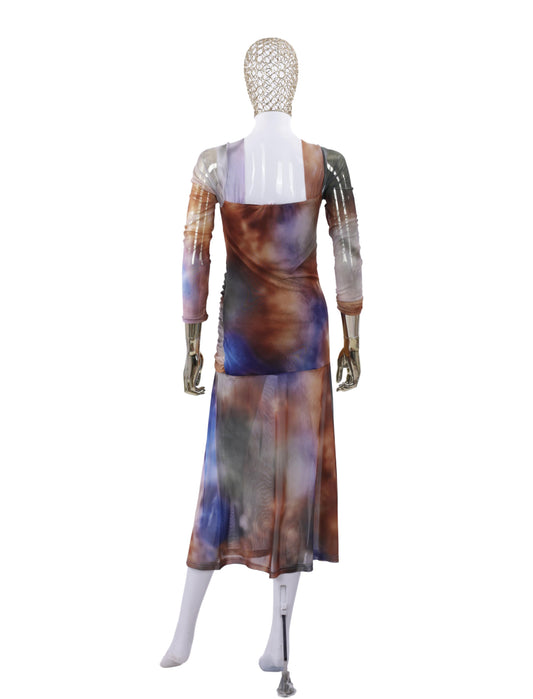 Multicolor Long Dress For Womens