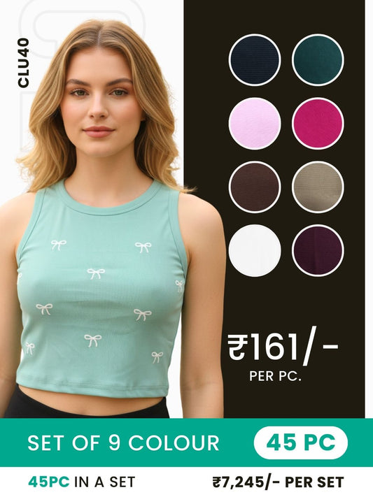 Clobulk Women Top (Set of 45 Pc- 9 Colour)- ₹161/ per pc