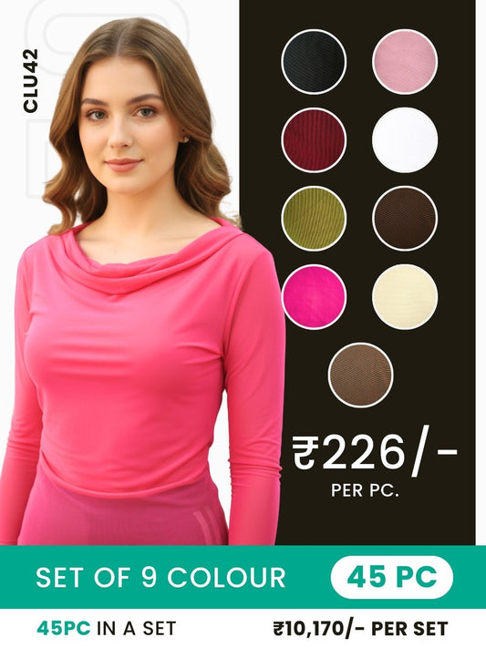 Clobulk Women Top (Set of 45 Pc- 9 Colour)- ₹226/ per pc