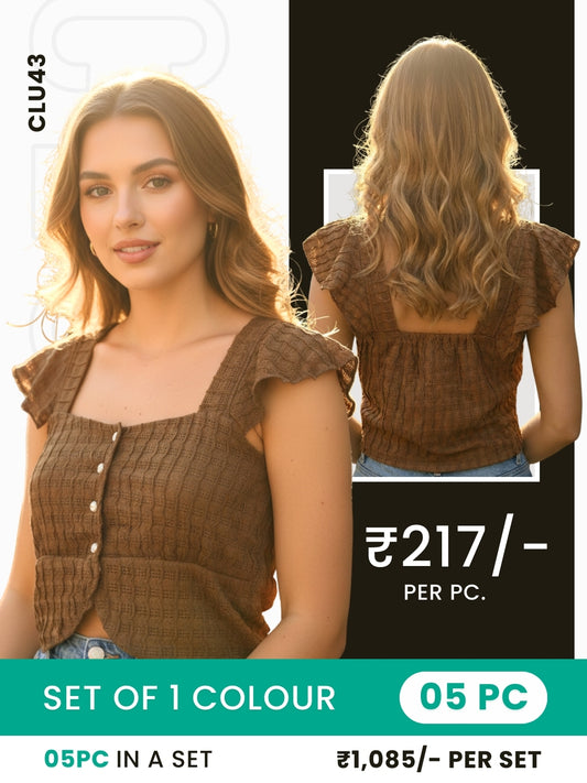 Clobulk Women Top (Set of 5 Pc- 1 Colour)- ₹217/ per pc