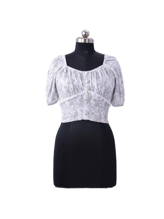 Grey Aesthetic Top For Women