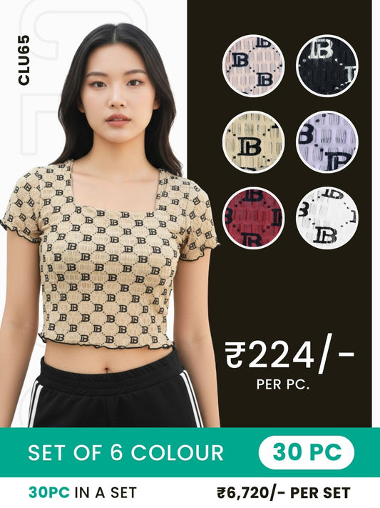 Clobulk Women Top (Set of 30 Pc-  6Colour)- ₹224/ per pc
