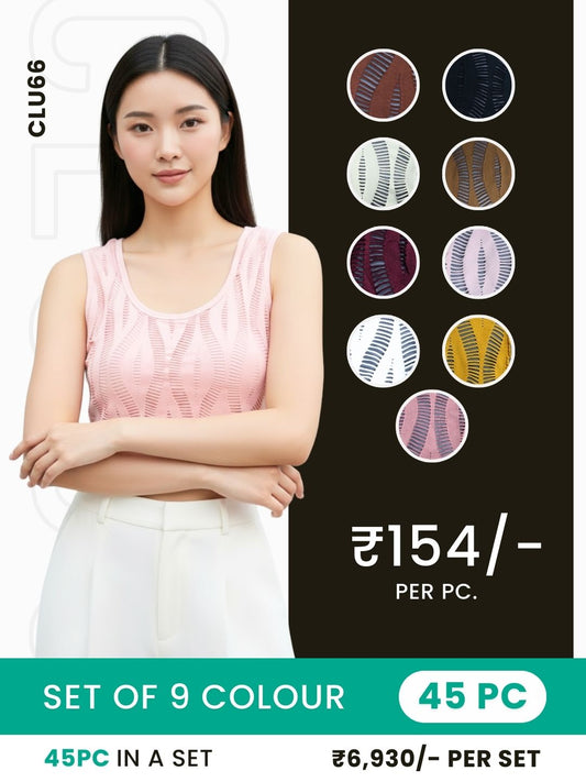 Clobulk Women Top (Set of 45 Pc- 9 Colour)- ₹154/ per pc