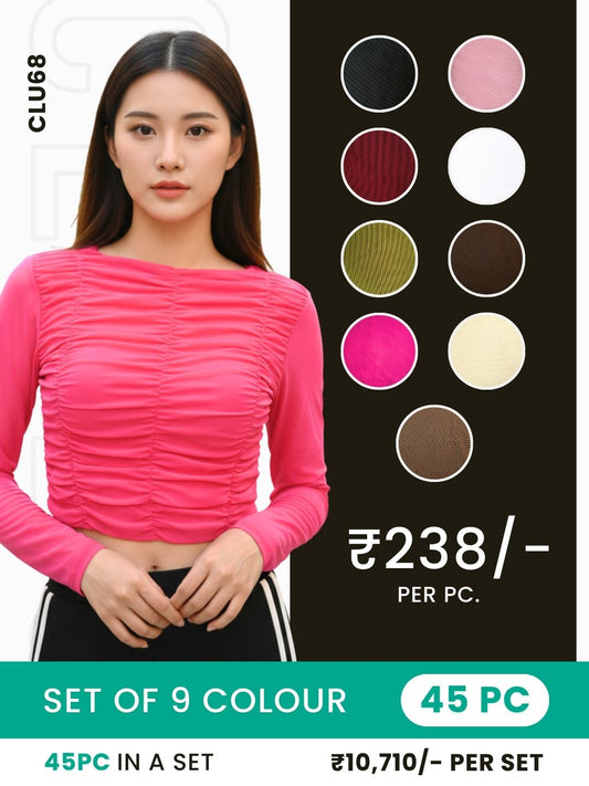 Clobulk Women Top (Set of 45 Pc- 9 Colour)- ₹238/ per pc
