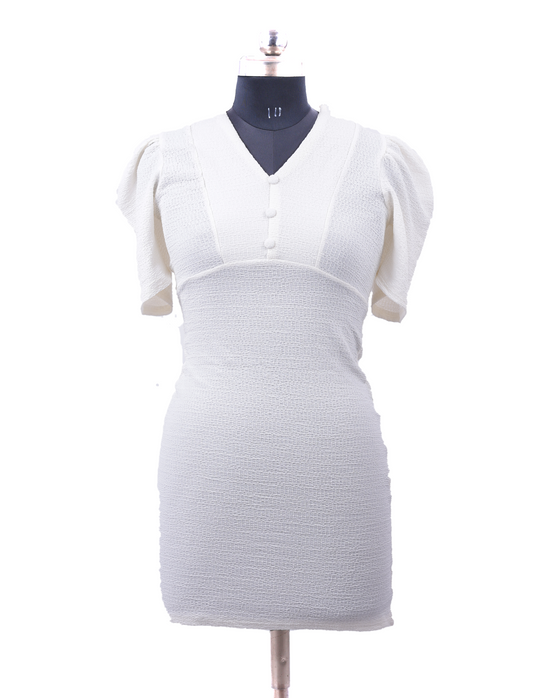 White Cute Short Dress For Women