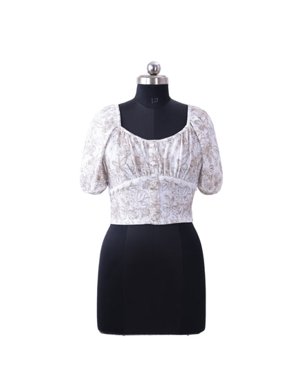 Beige Aesthetic Top For Womens