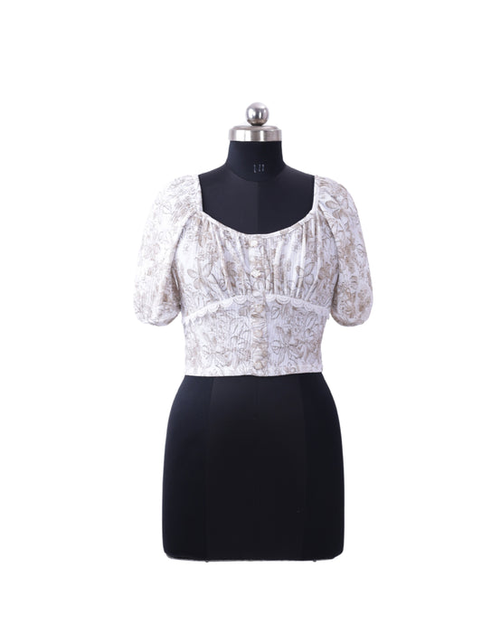 Beige Aesthetic Top For Womens