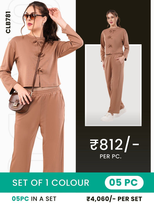 Clobulk Women BrownCo-ord Set Set (Set of 5 Pc)- ₹812/ per pc