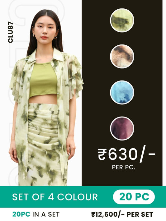 Clobulk Women Co-ord Set (Set of 20 Pc- 4 Colour)- ₹630/ per pc