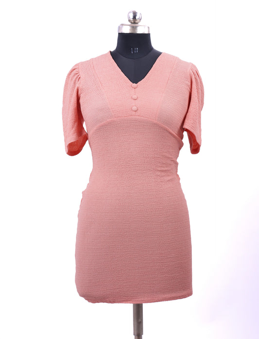 Pink Cute Short Dress For Women