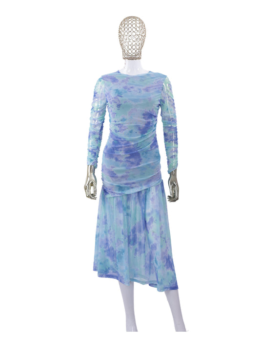 Blue Long Dress For Womens