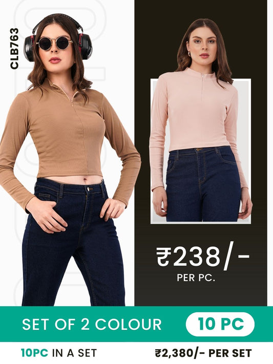 Clobulk Women Top (Set of 10PC - 2 Colour)- ₹238/per pc