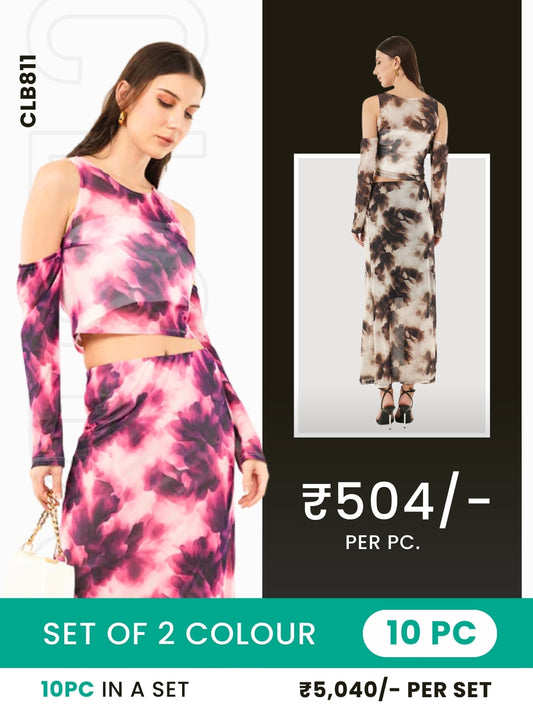 Clobulk Women Co-ord Set Set (Set of 10PC - 2 Colour)- ₹504/pc