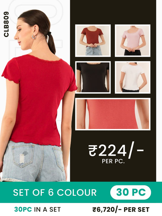 Clobulk Women Top (Set of 30Pc - 6 Colour)- ₹224/ per pc