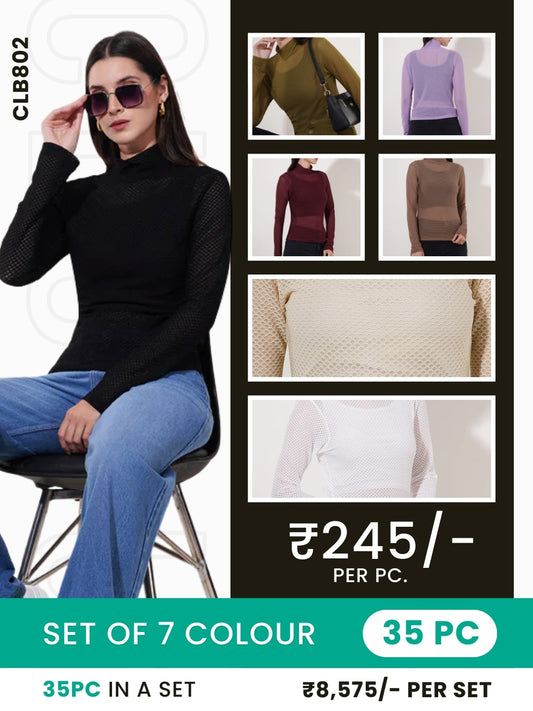 Clobulk Women Top (Set of 35Pc - 7 Colour)- ₹245/per pc