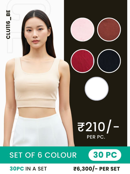 Clobulk Women Top (Set of 30 PC - 6 Colour)- ₹210/ per pc