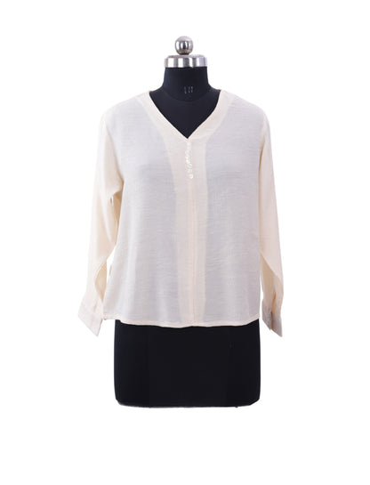 Cute Cream Top For Womens